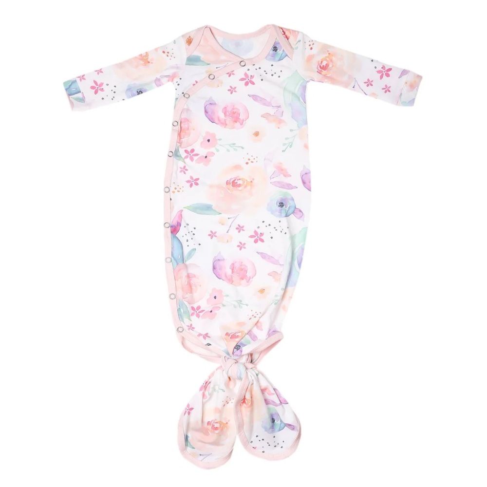 Copper Pearl Knotted Gown (0-4 mo)